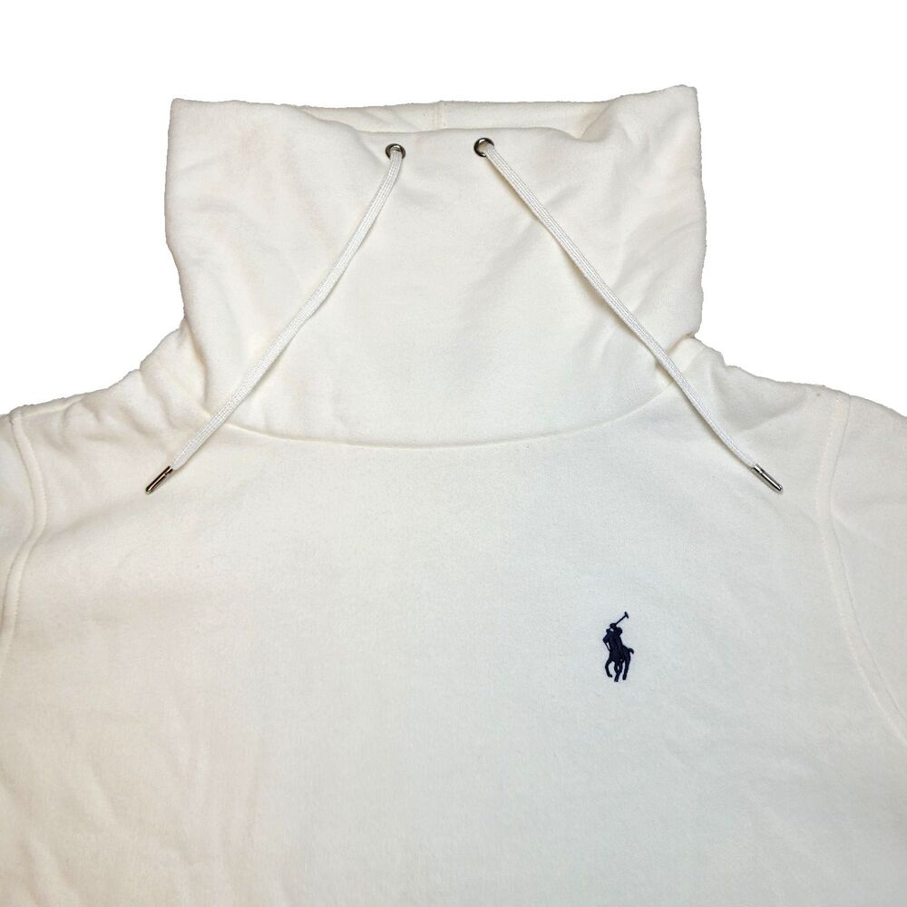 Polo Ralph Lauren Women’s White Turtleneck Cowl Neck Sweatshirt Sz XS/TP - Picture 2 of 13
